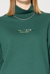 TURTLENECK SWEATSHIRT IN DENSE FLEECE